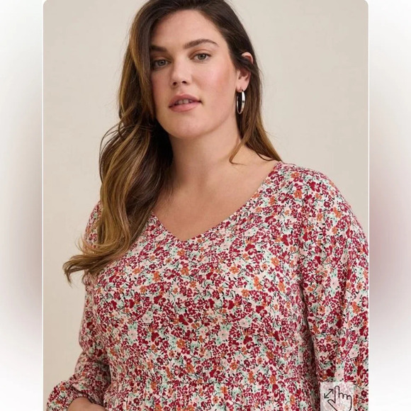 Torrid Floral Rayon Skater Dress size 12 - Picture 4 of 10